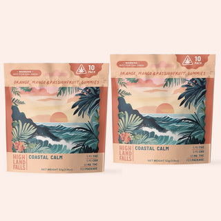 Two 10-count 5mg gummy pouches: Double Coastal Calm