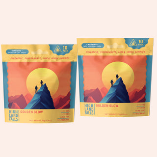 Two 10-count 5mg gummy pouches: Double Golden Glow