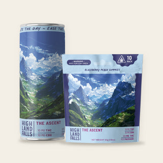 Sip + Chew Matched Set: The Ascent can with a matching The Ascent Gummies pouch